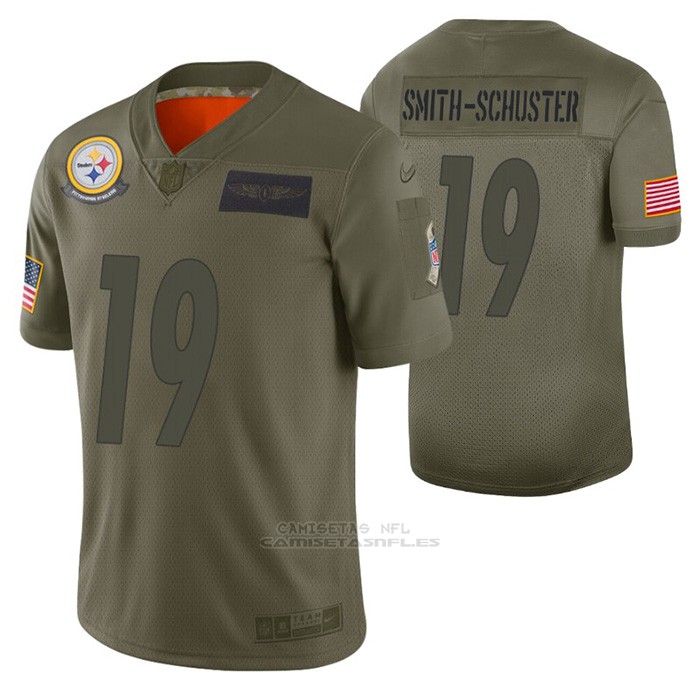 Camiseta NFL Limited Pittsburgh Steelers Juju Smith Schuster 2019 Salute To Service Verde